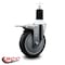 Service Caster 5'' Thermoplastic Rubber Swivel 1-1/2'' Expanding Stem Caster Total Lock Brake SCC-EXTTL20S514-TPRB-112 - alternate 2